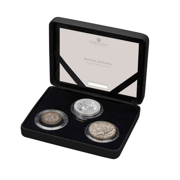 Britannia and Liberty Historical Three-Coin Silver Set 