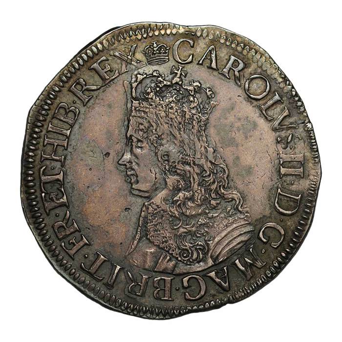 Charles II First Hammered Issue Shilling by Thomas Simon