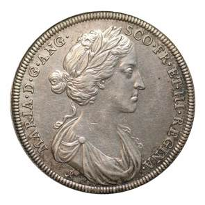 1685 Coronation of Mary Silver Medal by John Roettier
