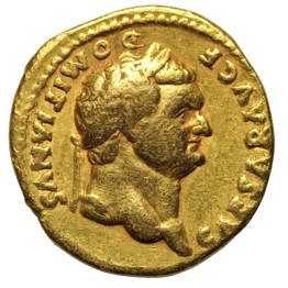 Domitian Gold Aureus, Rome AD 77-78