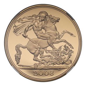 2008 Elizabeth II Proof Five-Pound Sovereign