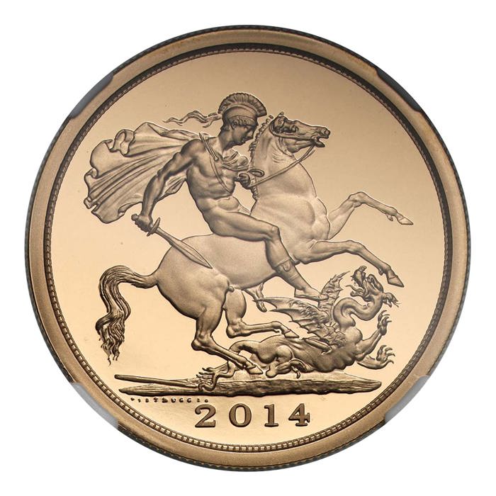 2014 Elizabeth II Proof Five-Pound Sovereign - One of First 100 Struck