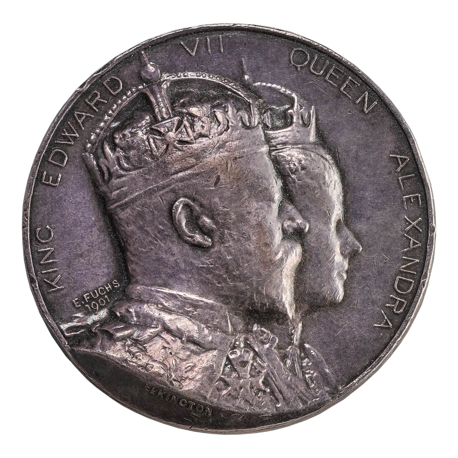 1902 イギリス エドワード アレクサンドラ コロネーション 大型 銀 メダル 1902 イギリス エドワード アレクサンドラ コロネーション 大型