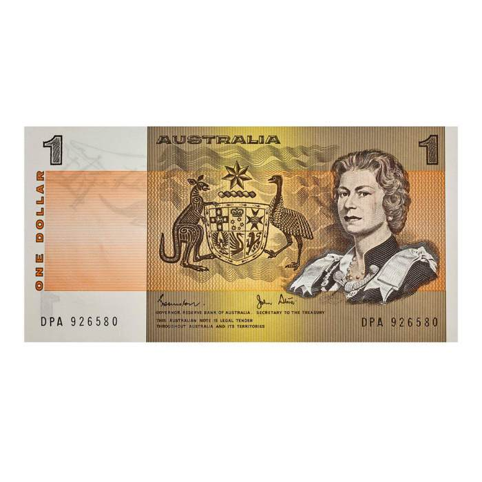 Queen Elizabeth II 1983 Australia $1 Banknote