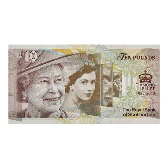 Queen Elizabeth II 2012 Scotland £10 Diamond Jubilee Banknote