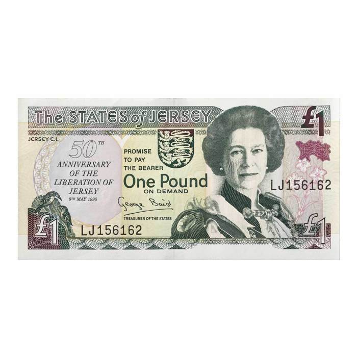 Queen Elizabeth II Jersey £1 Banknote - Liberation LJ prefix