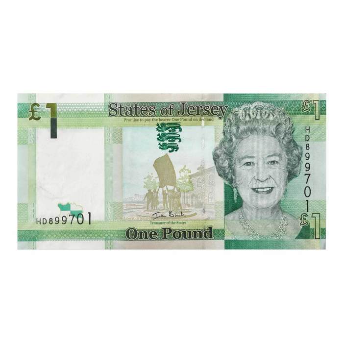 Queen Elizabeth II Jersey £1 Banknote - HD/HE Type