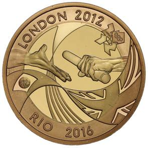 2012 Elizabeth II London to Rio Olympic Gold £2