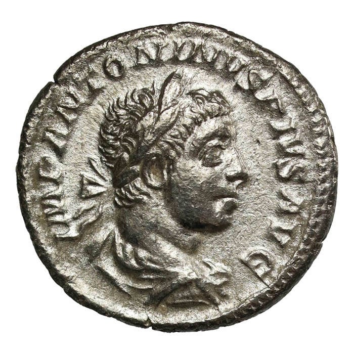 218-222 Elagabalus Silver Denarius 