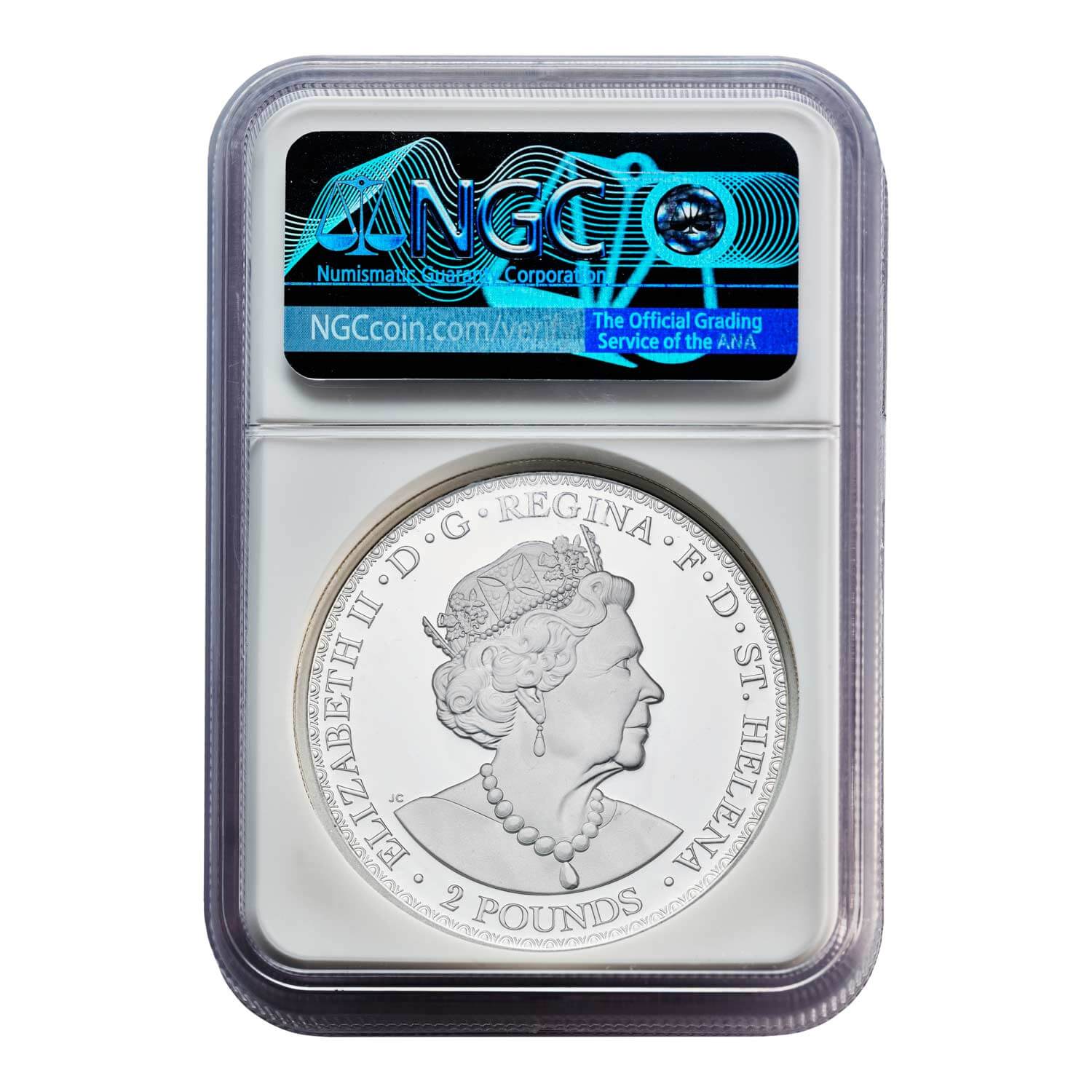 2021 Elizabeth II St Helena Una and the Lion 2oz Silver Proof Coin