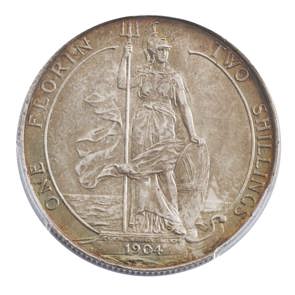 1904 Edward VII Florin Standing Britannia Figure 