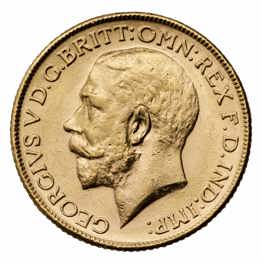 1913 George V Sovereign Melbourne Mint Mark