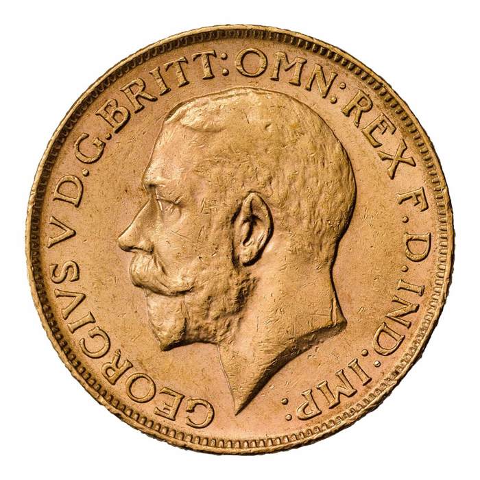 1919 George V Sovereign Gold Coin, Melbourne Branch Mint 