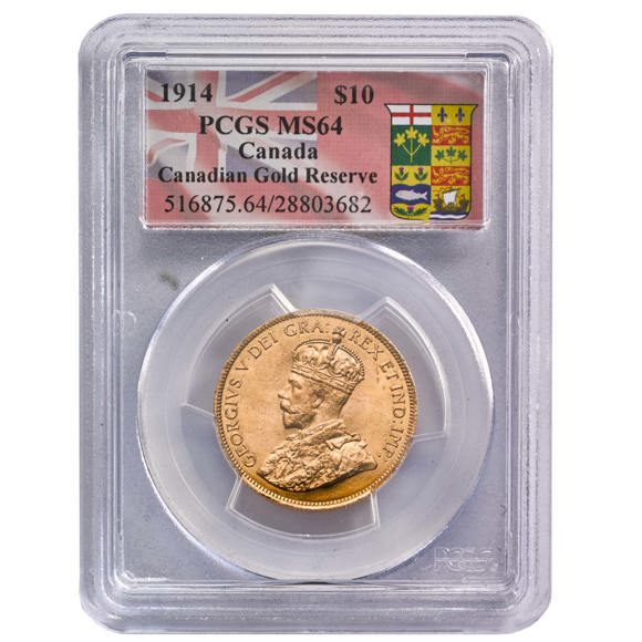 Canada, George V, Gold $10 - Grade MS64