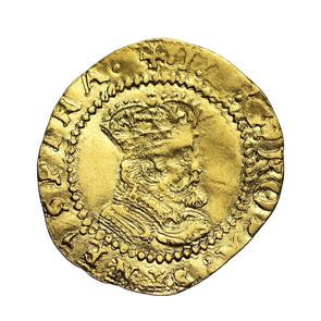 James I Gold Halfcrown, Second Coinage, Plain Cross Mint Mark  (1618-19)