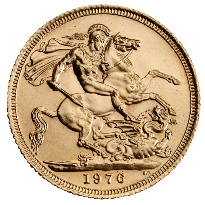 1976 Elizabeth II Gold Sovereign - UNC