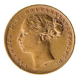 1874 Victoria Young Head Sovereign