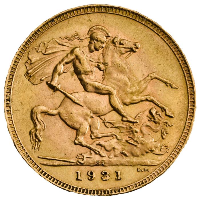1931 George V Sovereign South Africa Mint Mark