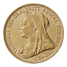 1895 Victoria Sovereign, Melbourne Mint Mark