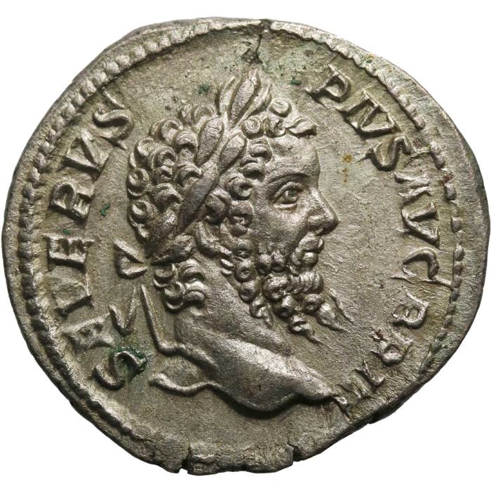 Septimius Severus, silver Denarius, Victory in Britain