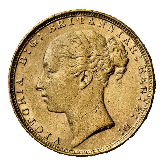 1885 Victoria Young Head St George Sovereign