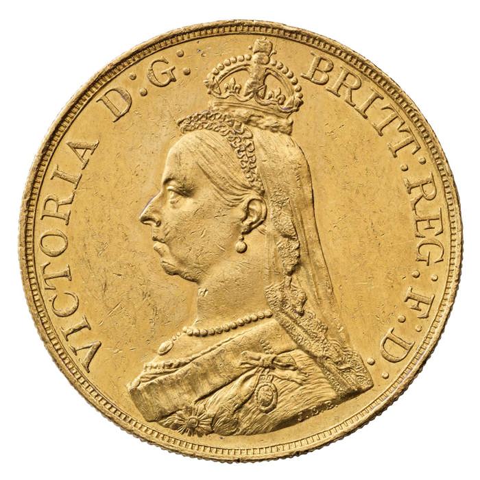 1887 Victoria £5 Sovereign 