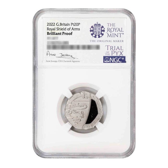 2022 UK Platinum Proof 20p Definitive Coin