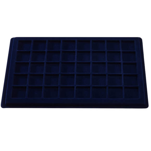 Cargo Coin Case - Tray, 33mm x 33mm, 40 Spaces (Pack of 2) - Blue