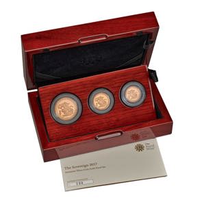 2017 Elizabeth II Premium 3-Coin Gold Proof Sovereign Set