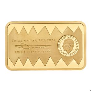 2025 Trial of the Pyx 5g Gold Bar