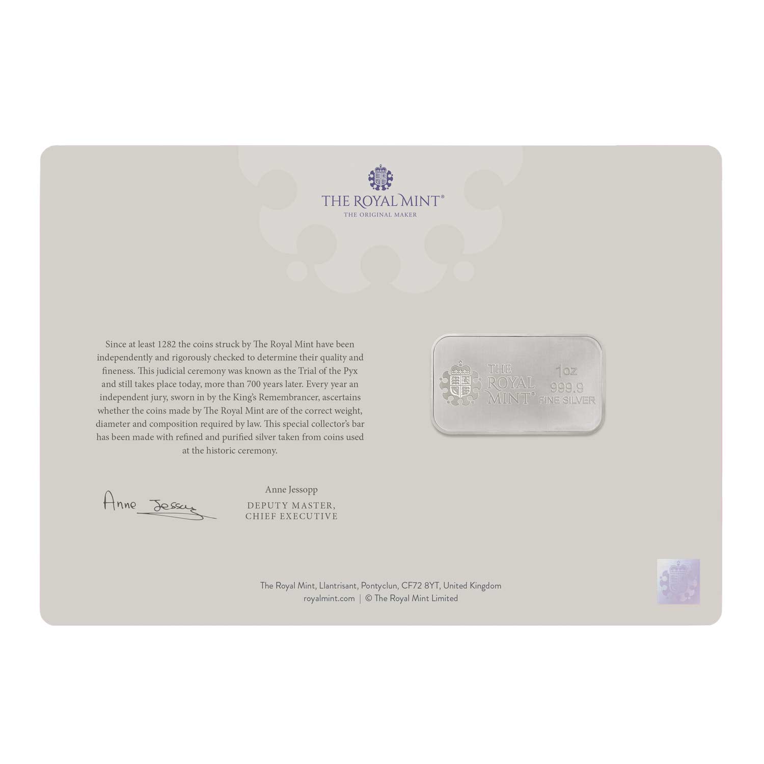 2025 Trial of the Pyx 1oz Silver Bar | The Royal Mint