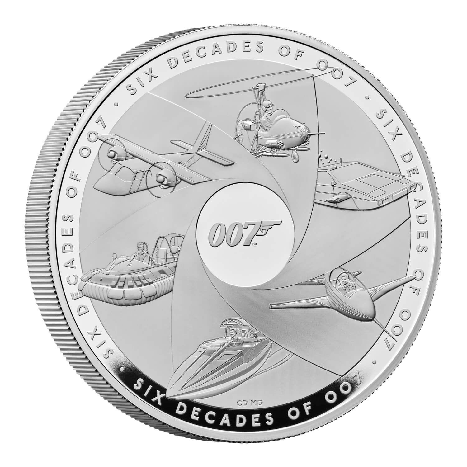 Six Decades of 007 2024 UK 5oz Silver Proof Coin | The Royal Mint