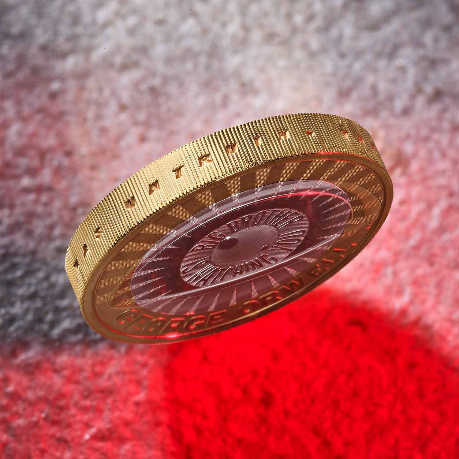 Moneta 2 £ Argento E Oro Proof In Scatola Ufficiale E Certificato Royal Mint 2025 - George Orwell Ed Il Grande Fratello | Monete Euro - Foto 5