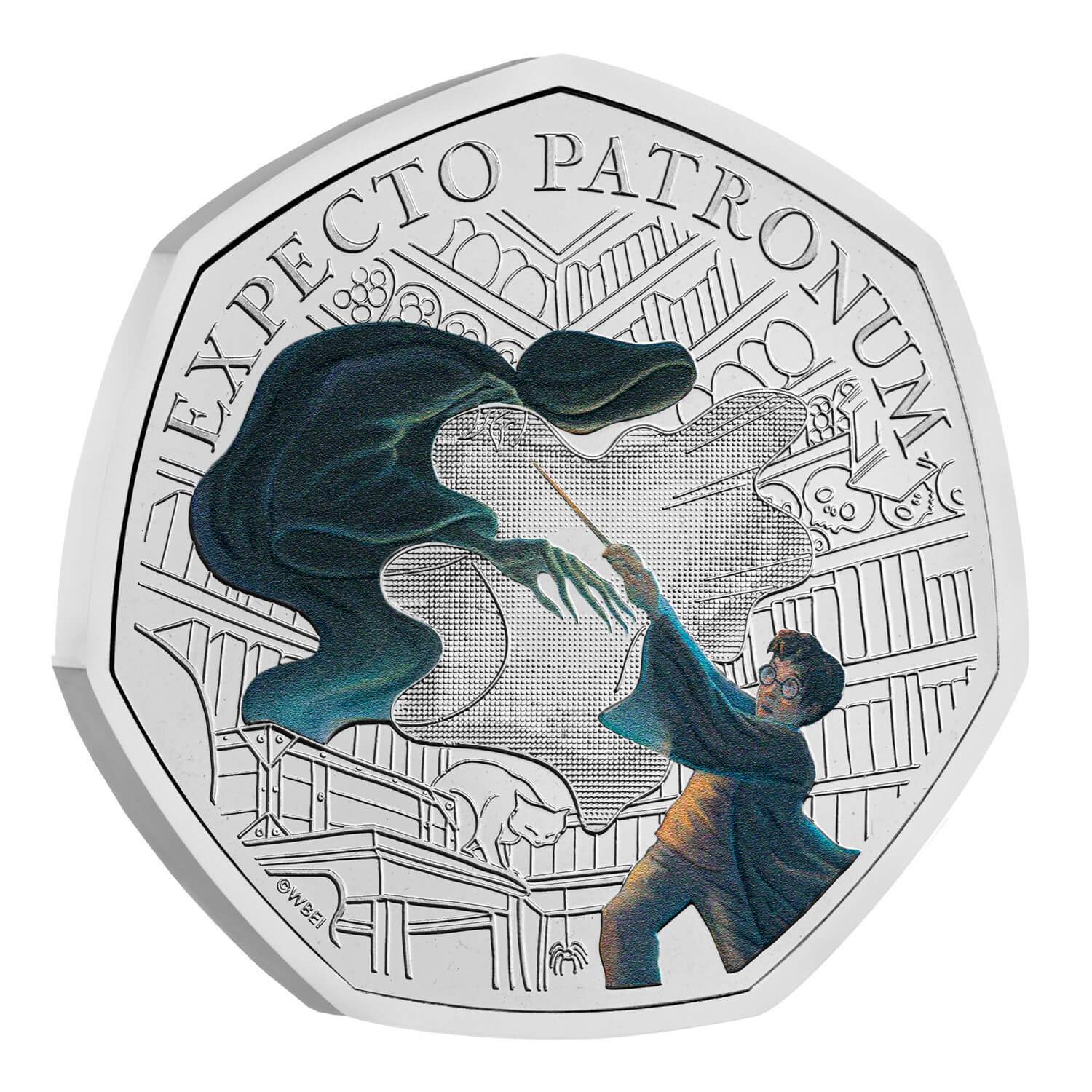 Harry Potter - The Patronus 2025 UK 50p Brilliant Uncirculated Colour Coin - 2025 Royal Mint Release