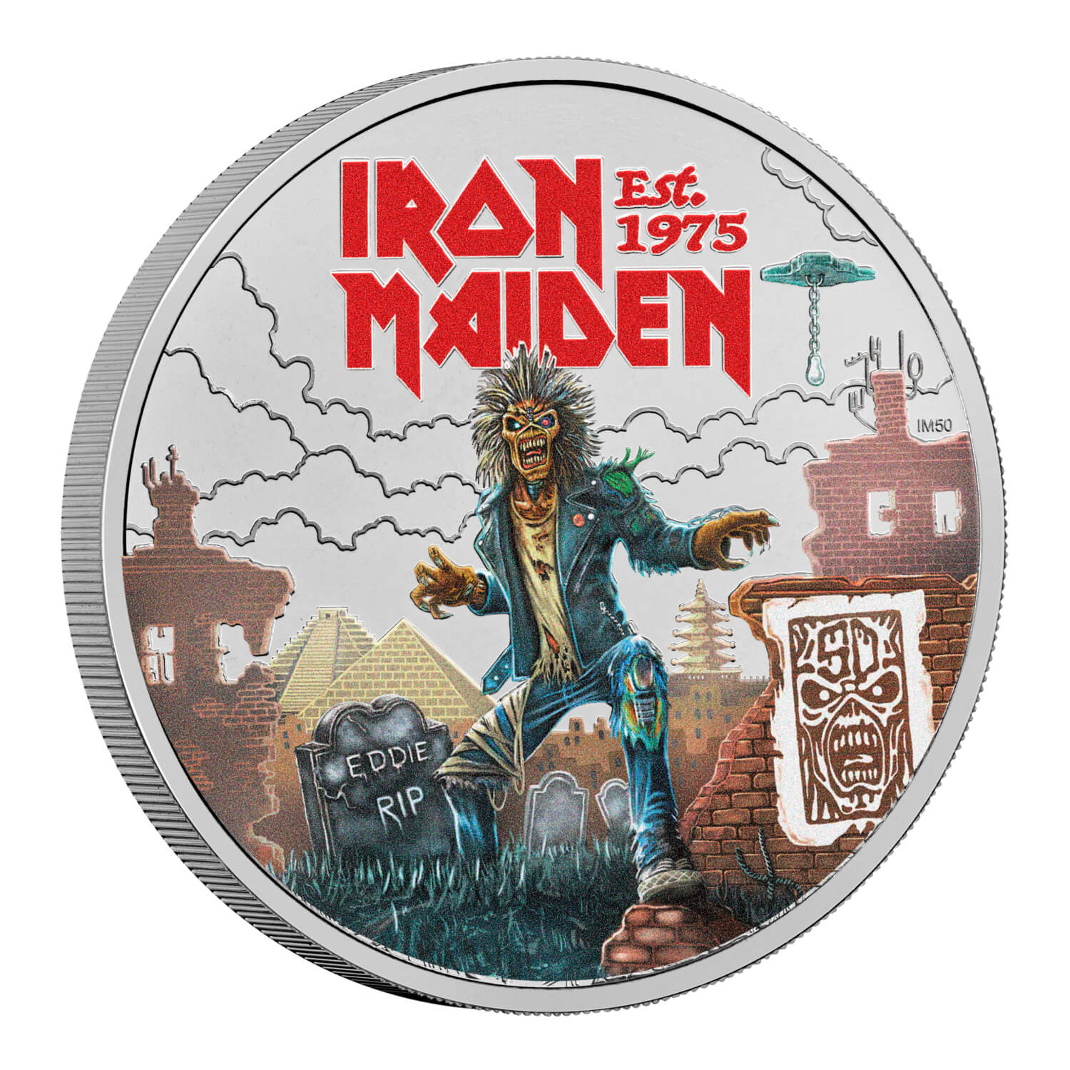 Iron Maiden 2025 UK £5 Brilliant Uncirculated Colour Coin | The