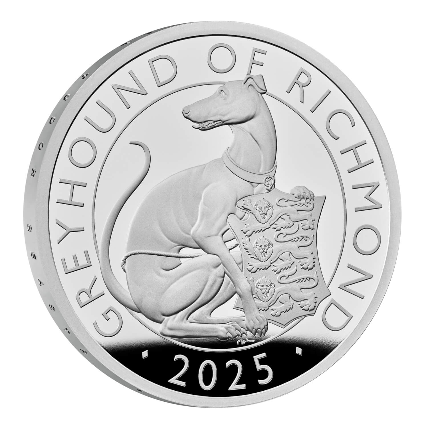 The Royal Tudor Beasts The Greyhound of Richmond 2025 UK 1oz Silver Proof Coin