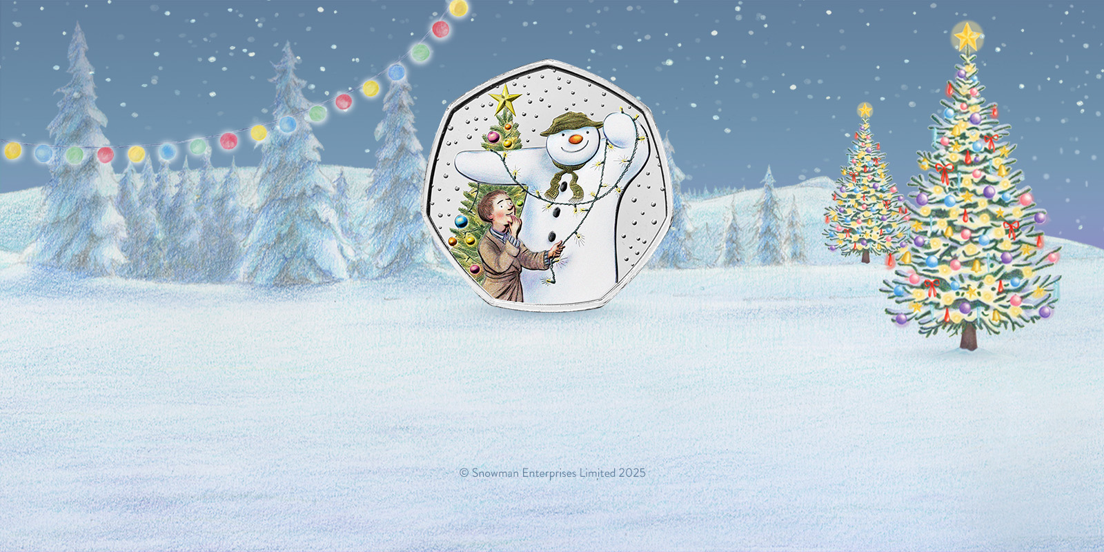 Win The Snowman™ 2025 Silver Proof Colour Coin