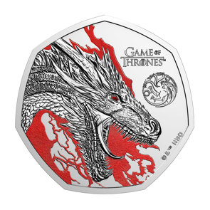 Game of Thrones (Fire) 2026 UK 50p Brilliant Uncirculated Colour Coin
