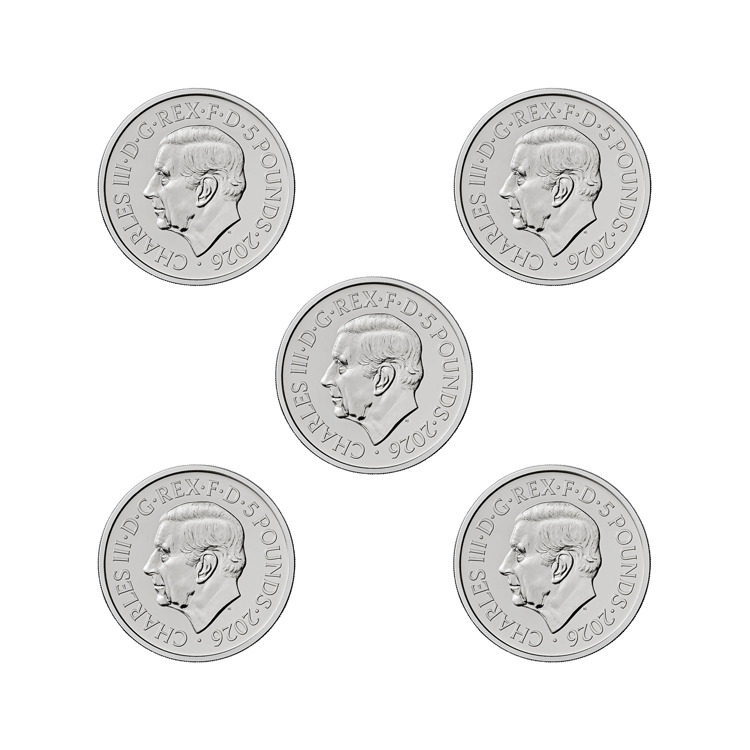 Portraits of a Queen – Elizabeth II 2026 UK £5 Brilliant