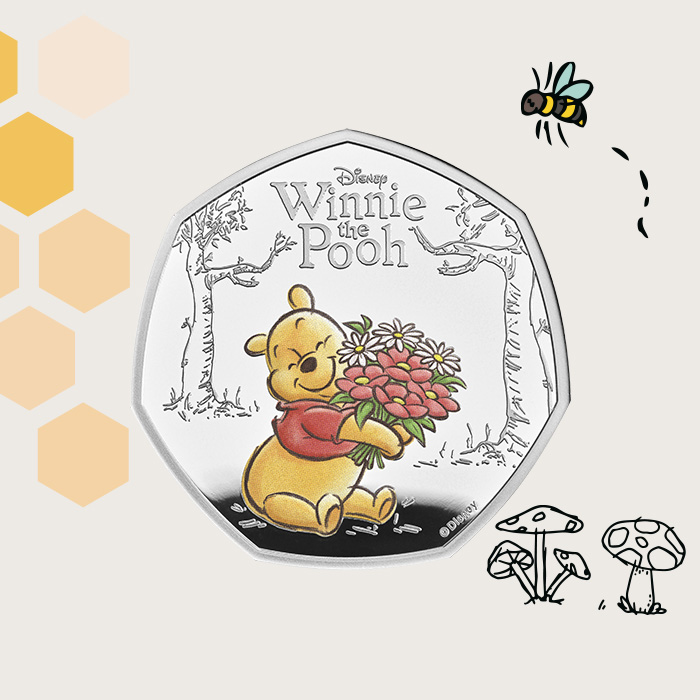royal mint くまのプーさん、オウル、仲間たち、50ペンス×3 イギリス
