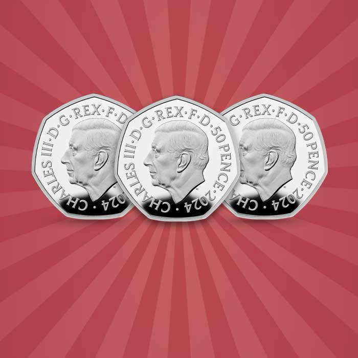 Mystery 50p Silver Proof Colour Coin Bundle