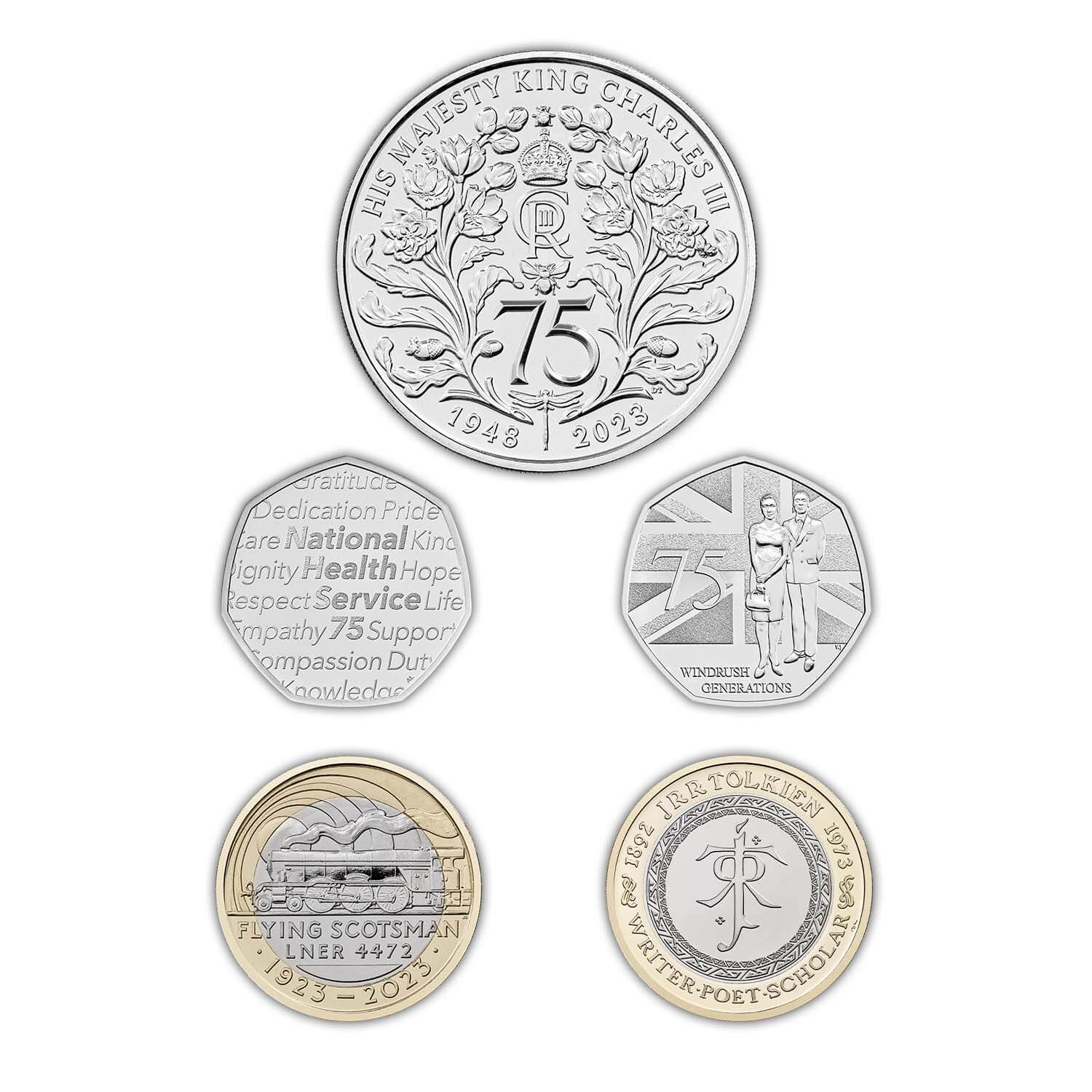 The 2023 United Kingdom Brilliant Uncirculated Commemorative Coin Set