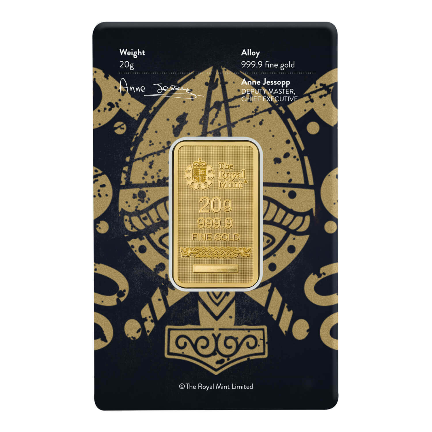 Thor 20g Gold Minted Bullion Bar