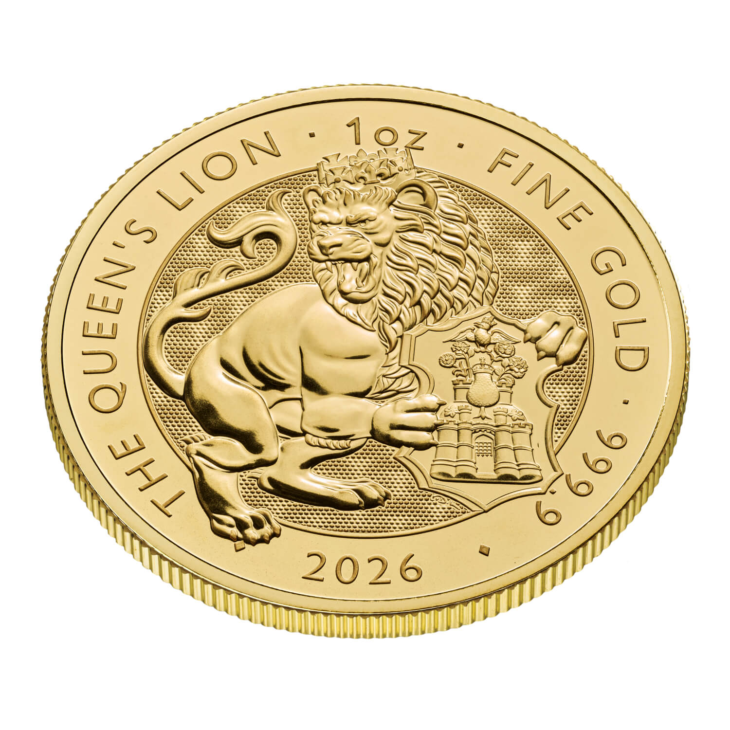 The Royal Tudor Beasts 2026 Queen's Lion 1oz Gold Bullion Coin