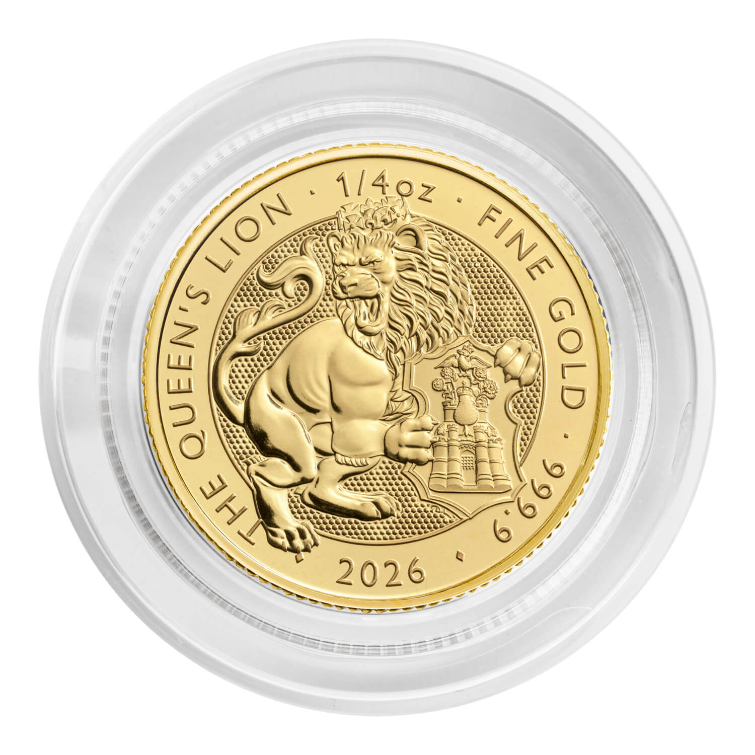The Royal Tudor Beasts 2026 Queen's Lion 1/4oz Gold Bullion Coin