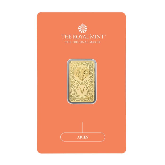 Zodiac Aries 5g Gold Bullion Minted Bar