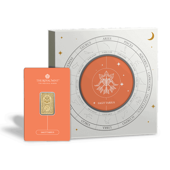 Zodiac Sagittarius 5g Gold Bullion Minted Bar With Gift Box