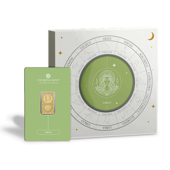 Zodiac Virgo 5g Gold Bullion Minted Bar With Gift Box