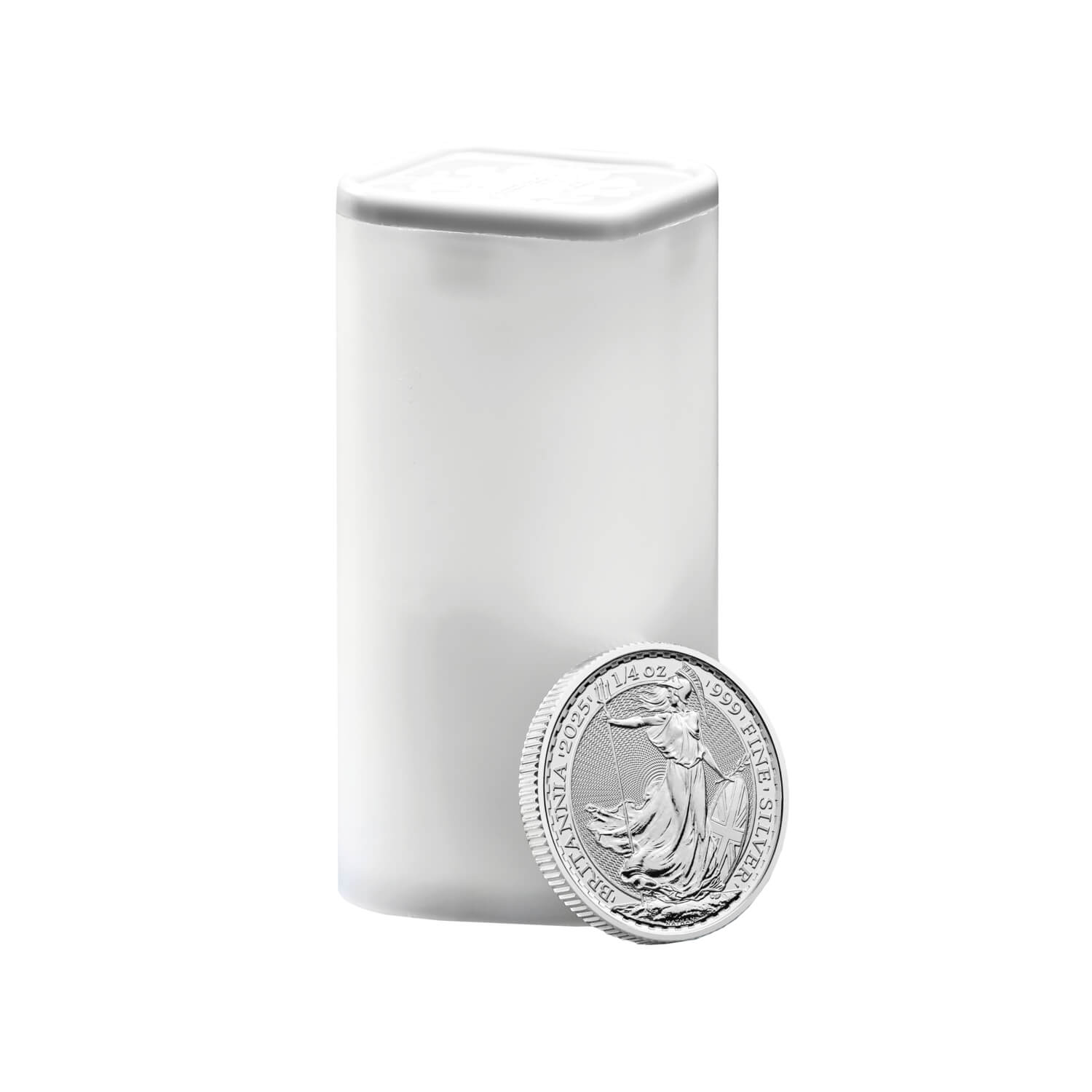 Britannia 2025 1/4oz Silver Bullion Nineteen-Coin Tube | The Royal
