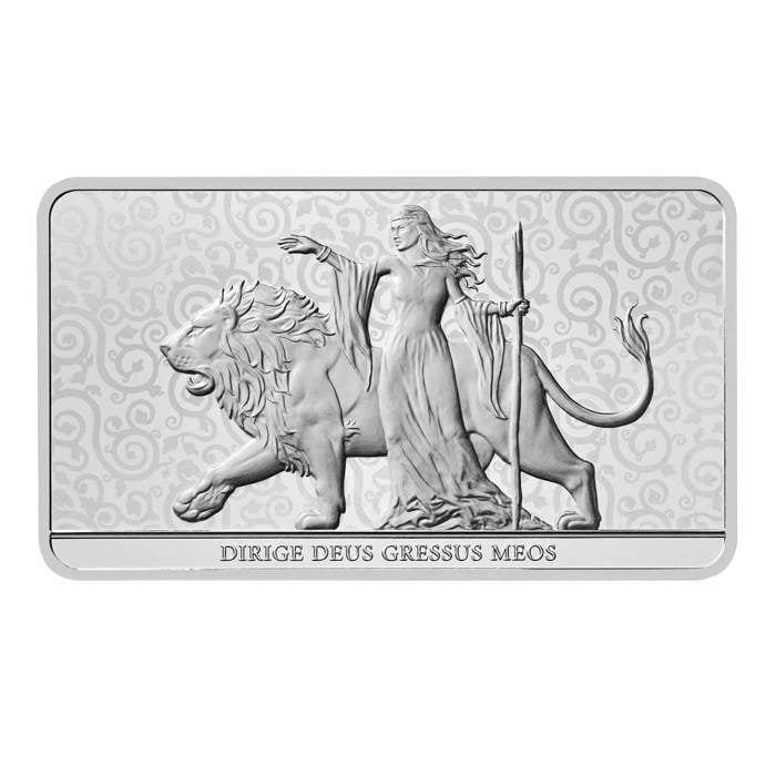 Una and the Lion 10oz  Silver Minted Bar